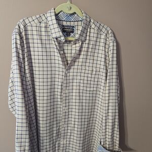Johnston & Murphy Non-Iron Button Down Shirt Men’s XL Cotton Plaid